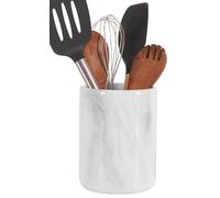 Juego de utensilios de cocina de mármol blanco hecho a mano para encimera, organizador - 5.5 x 6.5 pulgadas, accesorios para el hogar (WZ-03)