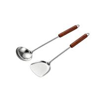 Juego de utensilios de cocina de titanio puro: espátula, cucharón de sopa, cuchara coladora y cuchara de arroz, herramientas de cocina sin metales pesados de grado alimenticio