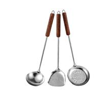Juego de utensilios de cocina de titanio puro: espátula, cucharón de sopa, cuchara coladora y cuchara de arroz, herramientas de cocina sin metales pesados de grado alimenticio