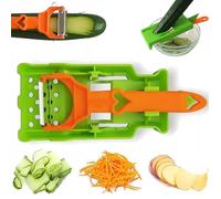 Juego de utensilios de cocina multifuncionales, Pelador de verduras, pelador multifuncional, cortador 2 en 1 y juego de juliana para patata, naranja, limón, pelador doble con exprimidor de limón