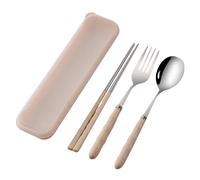 Juego de utensilios de comedor - Cubiertos de cocina de acero inoxidable - Estuche para utensilios de viaje | Para casa, camping, , picnic, al aire libre, dormitorio, viaje, guardería, excursión