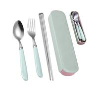 Juego de utensilios, utensilios de cocina, juego de cubiertos de acero inoxidable. Juego de cubiertos portátil, no se oxidan ni se deforman fácilmente. Además, esto convence con una buena tira de