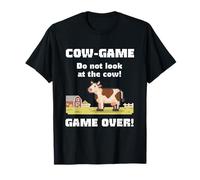Juego de Vacas No mires el Juego de la Vaca sobre Juegos de 8 bits Camiseta