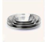 Juego de Vajilla de Acero Inoxidable de 4 Piezas - Platos y Cuencos Redondos Duraderos para el Hogar, Picnics, Barbacoas y Camping