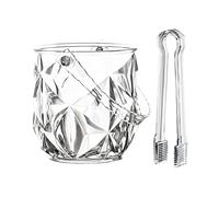Juego de vajilla de acrílico grueso para otoño, cubo de hielo comercial, cubo de champán de plástico para el hogar, bar, trompeta, hielo transparente (transparente, talla única)