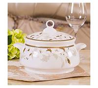 Juego de vajilla de porcelana con ribete dorado, colección de platos de lujo para uso diario en la cocina