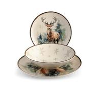 H&H Servizio Tavola Natalizio 18 Pezzi Alaska