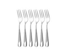 Juego de vajilla plata acero inoxidable 6 piezas/30 piezas con cuchillo, tenedor y cuchara for postre(6Pcs Tea Fork)