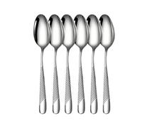 Juego de vajilla plata acero inoxidable 6 piezas/30 piezas con cuchillo, tenedor y cuchara for postre(6Pcs Dinner Spoon)