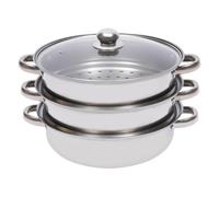 Juego de Vaporera,Cacerola De Inducción 28 Cm | Juego de Olla Vaporera de Acero Inoxidable para Cocina | para Alimentación Saludable, Preparación de Comidas y Reuniones Familiares