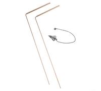 Juego de varilla y péndulo de cobre radiestesia, varillas telescópicas de cobre puro 99.9% para agua, minerales, artículos perdidos, curación energética y adivinación espiritual (A)