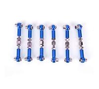 Juego de varillas de amarre de servoeslabones ajustables de 6 uds para coche RC 1/10 Buggy Touring Car accesorios de 47mm (Azul oscuro)