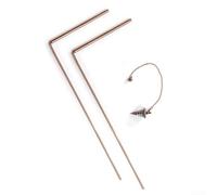 Juego de varillas de cobre para radiestesia, 99.9% de cobre, kit de péndulo de cobre para encontrar fuentes de agua, minerales, artículos perdidos (3 piezas)