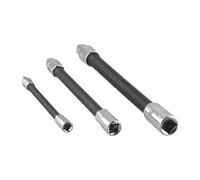 Juego de varillas de extensión flexibles con destornillador de 1/4 3/8 1/2 pulgadas, adaptador de enchufe largo cromado flexible para acceso a espacios estrechos