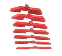 Juego de varillas de montaje de mesa de enrutador, 7 manómetros de altura de bloque de aluminio de precisión, herramientas de carpintería en bloque