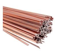 Juego de varillas de soldadura de latón, 5 uds., varillas de soldadura de electrodos de cobre y fósforo (longitud 500mm), No necesita polvo de soldadura(1.3x3.2mm Flat)