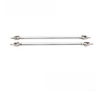 Juego de varillas de soporte ajustables para parachoques delantero, soporte de refuerzo divisor frontal de coche de acero inoxidable para kits de carrocería automotriz, 2 piezas (plata)