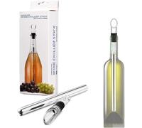 Juego de varillas enfriadoras de vino, barra enfriadora de vino con vertedor de vino de acero inoxidable y varilla de enfriamiento, barra enfriadora de botellas de vino con aireador y vertedor
