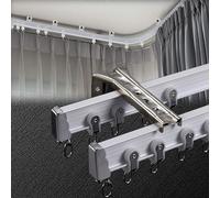 Juego de varillas flexibles de aluminio de 2 capas de 3 m, color blanco, perfecto para bahía plana y curva, fácil de instalar para decoración del hogar, espacios de vida modernos y Slish