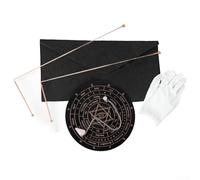 Juego de varillas telescópicas de cobre para radiestesia 99 9 con colgante para exploración mineral de adivinación y terapia energética (C)