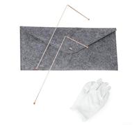 Juego de varillas telescópicas de cobre para radiestesia 99 9 con colgante para exploración mineral de adivinación y terapia energética (B)