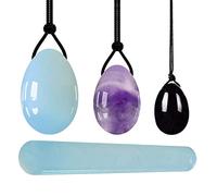 Juego de varita de masaje de huevos Yoni de jade natural, 4 piezas 04
