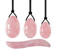 Juego de varita de masaje de huevos Yoni de jade natural, 4 piezas 06