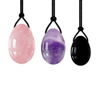 Juego de varita de masaje de huevos Yoni de jade natural, 4 unidades, para mujer Kegel ejercitador Yoni, 3 piezas 05