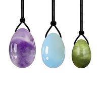 Juego de varita de masaje de huevos Yoni de jade natural, 4 unidades, para mujer Kegel ejercitador Yoni, 3 piezas 02