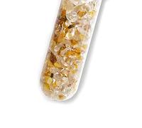 Juego de varitas de piedras preciosas Creatividad y Fuerza creadora: varilla de piedra preciosa para la energización del agua potable, 25 cm con soporte de varilla de madera de haya Ø 6 cm
