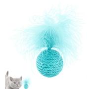 Juego de varitas de plumas de gato - Fomenta menos aburrimiento, varilla expandible con campanillas de plumas coloridas que fomentan el ejercicio | Diseño de daga para estimular el juego interactivo