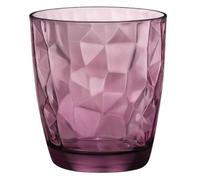 Juego de vasos Bormioli Rocco Diamond de 1 pieza (color roca, morado, vasos para beber 305 ml, aptos para lavavajillas, vaso de agua, para cócteles o agua)