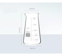 Juego de vasos cónicos de vidrio de borosilicato - 125 ml, 250 ml, 500 ml - Vasos graduados Erlenmeyer resistentes al calor 1 unidad(500ml)