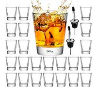 Juego de vasos de chupito de 24 - 2 onzas/60 ml transparentes con vasos de whisky de base pesada, perfectos para los amantes del vodka tequila, cóctel-SGY-24