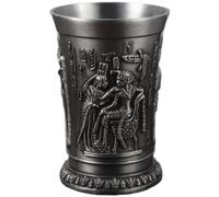 Juego de vasos de chupito de aleación de zinc con motivos de dioses egipcios antiguos para cócteles y licores, pulido a mano, estilo Queen Rameses, para helios, 30 ml de capacidad, 4,2 x 6,2 cm