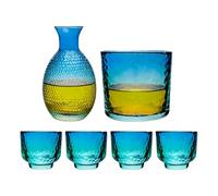 Juego de vasos de vidrio para sake, kit de taza caliente para whisky, restaurante, camping, comedor, hogar, bar, fiesta, licor, vodka, cerveza, 5 piezas, transparente, resistente al calor, regalo sin