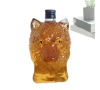 Juego de vasos de vino tallados en 3D con diseño de lobo de 325 ml, diseño de perro tallado en 3D, vasos de vino de bourbon de vida silvestre | Home Bar Cocktail Licor Regalo Marido Papá Hunt