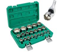 Juego De Vasos Kit de 12 Puntas Reparación Mecánica con Estuche