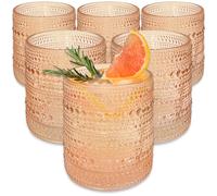 Juego de vasos para beber Kate Aspen con cuentas de tachuelas en oro rosa de 6 a 10 oz, cristaler a vintage, juego de vasos para c ctel, vasos pa