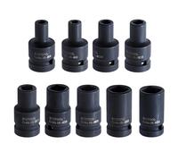 Juego de Vasos para Grifo, Juego de Vasos Cuadrados con Accionamiento de 9 Piezas de 1/2 Pulgada, Vaso para Grifo Cuadrado de Acero Al Molibdeno Cr para Llave Manual Neumática