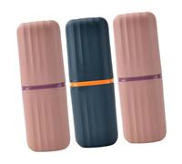 Juego de Vasos Portacepillos de Dientes Portátil Pp 3 Piezas Rosa Azul