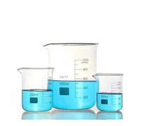 Juego de vasos vidrio borosilicato tipo bajo | Múltiples conjuntos for experimentos químicos y científicos.(Set-11)