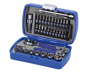 Juego de vasos y puntas de 1/4", 37 piezas marca IRIMO