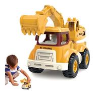 Juego de vehículos de construcción creativos para camión volquete | ABS Friction Powered Construction Trucks for Kids Boys and Girls | Excavator, dump Truck, grúa, mezclador, diseño duradero y estable