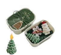 Juego De Velas Aromáticas Navideñas, Velas De Aromaterapia Navideñas Hechas A Mano, Lindo Árbol, Copo De Nieve, Muñeco De Nieve, Reno, Juego De Regalo, Divertida Decoración Navideña De De Soja