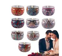 Juego de velas de aromaterapia,conjunto de velas de soja | Juego de velas altamente perfumadas de 9 fragancias,Juego de velas perfumadas en tarro de 2.5 oz Velas de soja de larga duración de 20