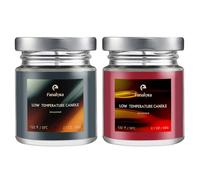 Juego de velas de baja temperatura, velas de bajo calor, seguras para el cuerpo, sin perfume, negro y rojo (paquete variado de 60 g, paquete variado, 2 unidades)