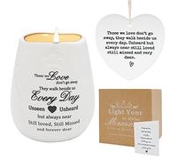 Juego de velas perfumadas de lavanda y adornos conmemorativos, regalos de condolencias por duelo, regalos conmemorativos de vela para la pérdida de madre, padre, hijo, hija, marido, ser querido
