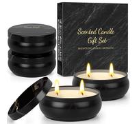 Juego de velas perfumadas para hombres y mujeres, velas perfumadas para el hogar, set de regalo para hombres, juego de 4 regalos masculinos para papá para el día del padre, vela de soja con salvia
