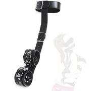 Juego de vendaje deportivo para parejas - Diseño de cierre de metal ajustable, ideal para juegos de rol y accesorio de fitness para dormitorio - Negro